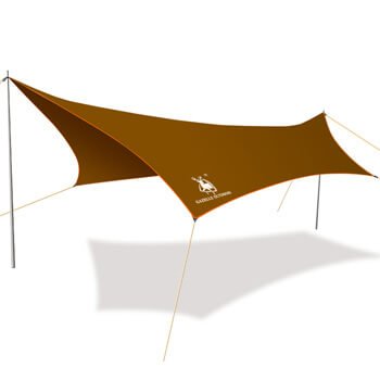 Iron pole silver coating anti UV ultralight waterproof tarp H41